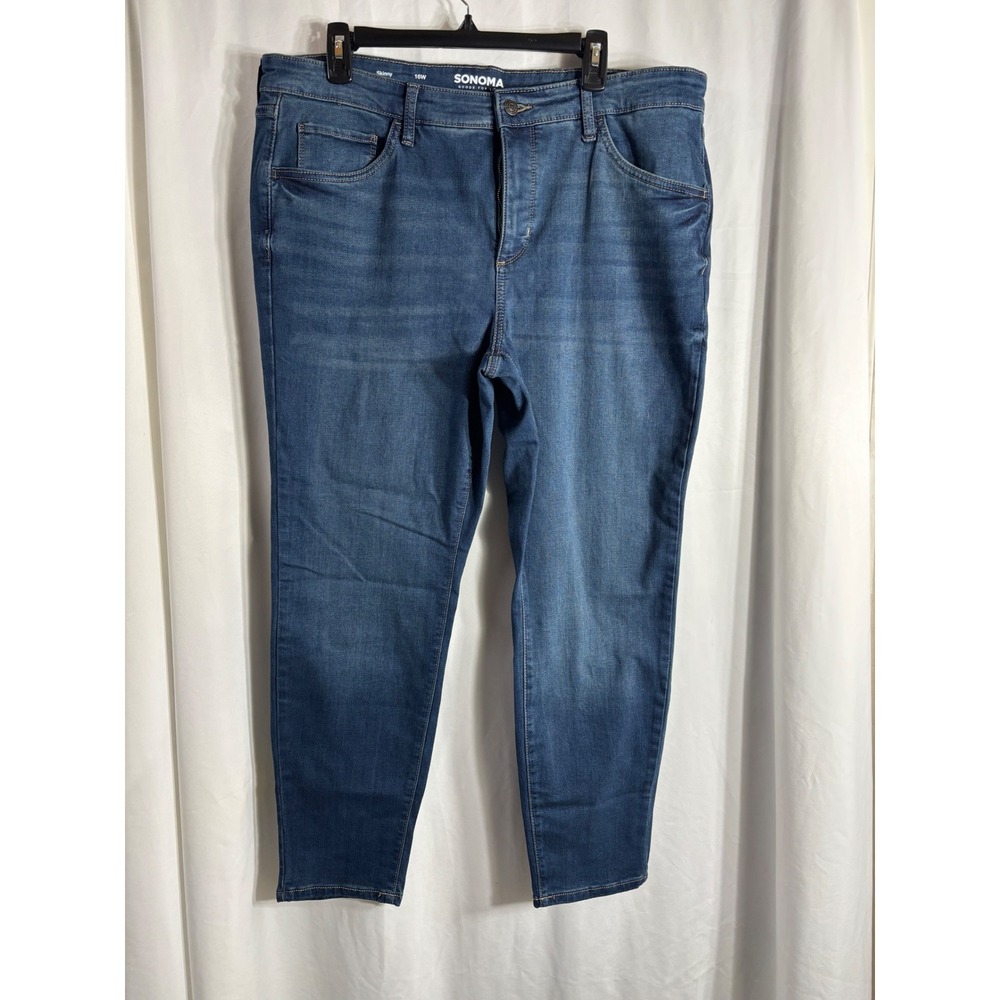 SONOMA Goods for Life Women Skinny Jeans Blue Wash Size 16W